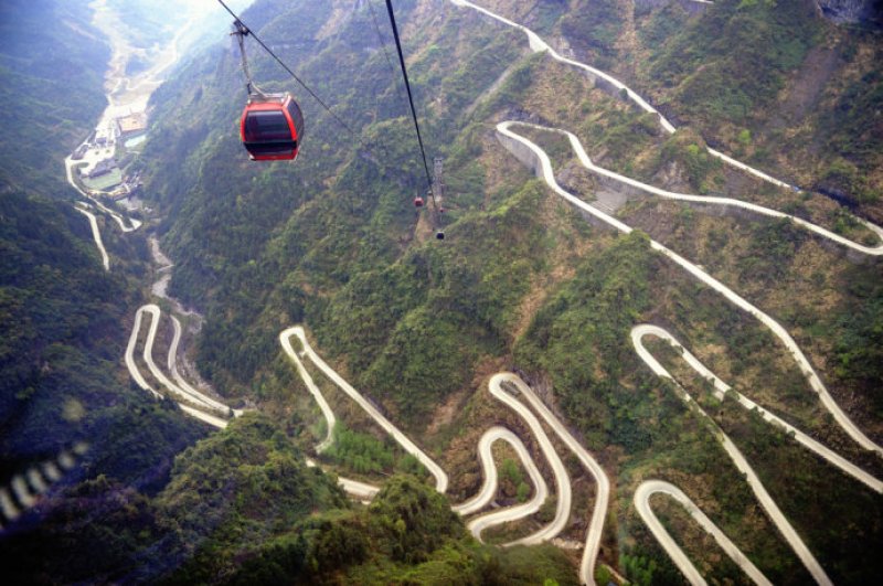 tianmen dağı teleferik görseli